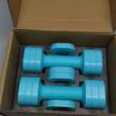 Zempox Adjustable Dumbbell Set of 2, 4 in 1 Free Weights Dumbbells Set for Women, Hand Weights for Women at Home, Each 2lb 3lb 4lb 5lb with TPU Soft Rubber Handle for Home Gym Exercise Training (Blue)