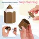 Aodaer 96 Pieces Pencil Sharpeners Crayon Shaped Sharpener Boho Colored Pencil Sharpeners with Cover Manual Handheld Pencils Sharpener for School Home Office Classroom Gift Supplies, 6 Colors