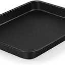 TeamFar Small Toaster Oven Pan, 9.25 x 7 x 1 Inch Carbon Steel Non Stick Coated Mini Toaster Oven Baking Pan Tray for Ovenware, Non-Toxic & Heavy Duty, Roll Edge & Easy Clean