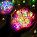100pcs Flash Colorful Balloon Lights Mini LED Lights Round Long Standby Time Ball Lamps for Birthday Party Christmas Halloween Decoration Rainbow Waterproof Plastic
