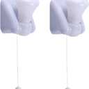 2 Pack Battery Operated Light Bulb, Stick-Up Wireless LED Closet Light Bulb, Battery Powered Self Adhesive Wall Mounted Light Fixture with Pull Chain for Cabinet Bedroom Living Room Kitchen (Milk White,2Pack)