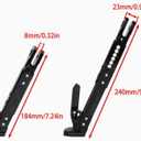 Adjustable CNC Aluminum Motorcycle Kickstand, Universal Anti-Slip Side Stand with Spring & Screws, Adjustable Length Parking Support for Scooter Dirt Pit Bike Electric Bike,（ black）