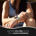 Solace Bands Lightweight Perma Watch Band - Universal Fit for Apple Watch Bands for Women & Men, iWatch Bands for 38mm 40mm 41mm 42mm 44mm 45mm 49mm Ultra, SE, Series 11 10 9 8 7 6 5-1 (Matte Solid)