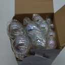 Shappy 50 Pcs Christmas Iridescent Ornaments Halloween, Transparent DIY Shatterproof Hanging Rainbow Ball Christmas Ornament 5 Different Sizes for Party, Wedding, Home Decor (Clear)