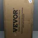 VEVOR Utility Service Cart, 2 Shelf 550LBS Heavy Duty Plastic Rolling Utility Cart, Medium Lipped Shelf, 360 Swivel Wheels, Ergonomic Storage Handle for Warehouse Garage, Black