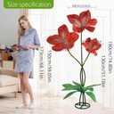 Giant Artificial Flower 3PCS 3D Realistic Waterproof Fake Flowers Durable Easy Maintenance Perfect for Home Garden Weddings Events Christmas Graduation Party Decorations (orange1)