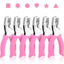 MAPVOLUT 6-Pack Craft Hole Punchers Set - 1/4 Inch Hole Punch for Paper, Binder & Scrapbooking | Circle, Heart, Star, Triangle Shapes | Soft-Grip Handles, Auto Paper Chip Collector, Lightweight