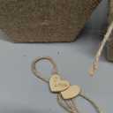 4 Pieces Rustic Flower Baskets for Weddings Western Flower Basket for Anniversary, Wedding Banquet Party Supplies(Linen Style)