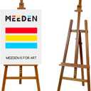 MEEDEN Painting Wooden Art Easel: Solid Beechwood Display Easel Stand Hold Canvas up to 43'' - Adjustable Easel from 57''-76" for Adults Student Studio Gallery - Walnut