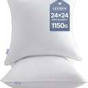 Leeden 24x24 Throw Pillow Inserts Set of 2-100% Cotton Cover