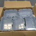 KOMUEE 10 Packs 30 oz Glass Meal Prep Containers,Glass Food Storage Containers with Lids,Airtight Lunch Bento Boxes,Microwave,Freezer and Dishwasher,Gray