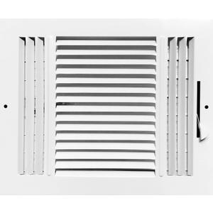 HBW 10"x 8" (Duct Opening Size) 3-Way Stamped Face Steel Ceiling/sidewall Air Supply Register - Vent Cover - Actual Outside Dimension 11.75" X 9.75"