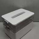 3-Tier Medicine Organizer - Portable Medicine Cabinet with Plastic Handle, Multipurpose Medical Box with Pill Box, Empty First Aid Kit for Home