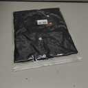 Women Lace Tops Summer V Neck Dressy Casual Button Down Blouses Ruffle Short Sleeve Business Work Shirts (Black, M)