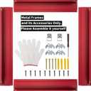 ARTGOW Metal Floating Frame for 36"x48" Canvas Oil Paintings, DIY Canvas Frame with 1.5" Deep, Floater Frames for Prints Wall Art/Portrait/Landscape Living Room Bedroom Kitchen Decor (Red)
