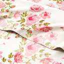 Floral Sheets - Pink Floral Bed Sheet Set - 1 Flat, 1 Fitted & 1 Pillowcase w/ Deep Pockets - Comfy, Wrinkle & Fade Free - Boho Botanical Bedding - Ultra-Soft, Breathable & Cooling - Twin XL Size Set
