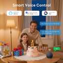 Smart Floor Lamp with RGBCW Color Change Bulb, Compatible with Alexa, Siri, Google Voice & App Control, Standing Lamp with Linen Shade, Tall Lamp for Living Room, Bedroom, Office,Black