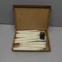 Tuanse 24 Pack 24 Pack Flameless Flicker Taper Candles Bulk with Remote and Timer, Battery Operated LED Warm White Taper Candles Light for Home Wedding Decoration Gifts (Beige,8 Inch)