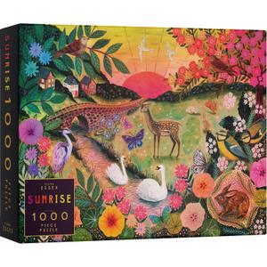 Elena Essex Jigsaw Puzzles 1000 Pieces - Sunrise, Spring Summer Puzzle, Countryside Nature Flower Tree Landscape Puzzle, Size 28 x 20 inches