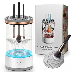 Electric Makeup Brush Cleaner Machine, Efficient Makeup Brush Cleaner for All Brush Types, Keeps Brushes Hygienic and Skin Healthy1 Pack - White (1PCS)