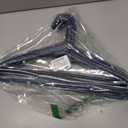 Clothes Hangers 10 Pack Plastic - Heavy Duty Space Saving Coat, Velvet Hangers, Pant Hangers for Closet Organization - Durable Non-Slip, Navy Wardrobe Essentials Bulk Storage