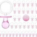Pacifiers for Baby Shower Game, 36PCS Plastic Pacifiers for Baby Shower Decoration DIY, Large Size Baby Shower Pacifiers, Gender Reveal Party Table Scatter/Hunt Baby Shower Game Props(Pink, 2.75 in)