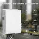 Namunanee Outdoor Electrical Junction Box with High Power Outlet, ABS Water Resistant Enclosure with Internal Mounting Panel & Hinged Cover (16" H* 12" L* 4" W)