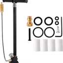 30mpa 4500psi Pcp Hand Pump, Four Stage Hand Pump, High Pressure Hand Pump, Stainless Steel, Hand Pump Air Rifile Pump Suitable for Pcp Air Guns, Paintball Gun, Hpa Gas Tanks, Different Bike Tire Inflation