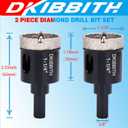 1-1/4" Diamond Hole-Saw Bits with Pilot Drill Bit - 1.25" Diamond Tipped Tile Hole Saws with Guiding Bit for Accurate Drilling Porcelain Tile Ceramic Pottery Granite Stone Glass Bottles 32mm