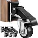 SPACECARE Workbench Casters kit 600Lbs Heavy Duty Quick Release 2 Mounting Options Retractable Workbench Stepdown Caster Wheels Adjustable Polyurethane Durable Steel Construction (Set of 4)
