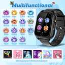 Waterproof Kids Smart Watch for 3-12 Years Old Boys Girls Toys with 26 Game Video Camera Pedometer Music Player Alarm Clock Calculator 1.44'' HD Touchscreen Electronic Learning Toys Birthdays Gifts