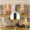 Set of 2 Dimmable Floor Lamps for Living Room with 2 Remotes and Foot Switch, 64.4Modern Standing Tall Lamp, Corner Lamp for Bedroom, Bulb Included, 3000K-6500K, Beige Shade E06LDP205W1