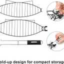 RTT Fish Grill Basket 2 Packs - Premium Stainless Steel Large Fish Basket for Grilling - Perfect for Cooking Whole Fish