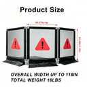 118" x 45" Heavy-Duty 3-Section Debris Containment Mesh Barriers