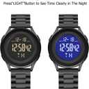COSSINIGE Mens Digital Waterproof Military Watch for Men Black Dive Tactical Sports Minimalist Ultra-Thin Wrist Watch