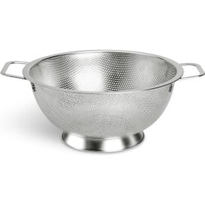 Kaishun Colander Stainless Steel 3-Quart, Kitchen Strainer for Pasta, Fruits Vegetables, Dishwasher Safe
