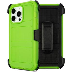 Saiboro for iPhone 15 Pro Max Defender Case,Defender Shockproof Heavy Duty Rugged with Kickstand,2 Layers of Sturdy,for Protective iPhone 15 Max Case Defender(Green)
