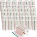 LEIFIDE 36 Pack Compression Bandage Wrap with Self Closure on Both Ends Elastic Bandage for Legs, Knees, Ankles, Wrists, Elbows, Shoulders, Athletic Stretchable Wrap(6 Inch,Green Trim)