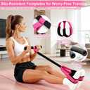 Pedal Resistance Band with Handle, 50 LBS Thickened Latex Tube Pedal Resistance Band with Soft Non-Slip Foam Foot Pedals for Women, Tension Rope Trainer for Abs, Legs,Home Gym Workout Equipment