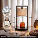 Candle Warmer Lamp with Timer, Electric Candle Warmer for Jar Candles, Dimmable Warming Light with 2 Bulbs, House Warming Gifts Bedroom Home Living Room Decor, Gifts for Mom (Beige)