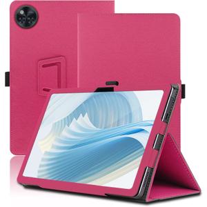 Case for DOOGEE U11 11 inch, DOOGEE U11 Tablet Case, Folding Stand Protective Cover with Pencil Holder and Wrist Strap, Full Protection. (Red)