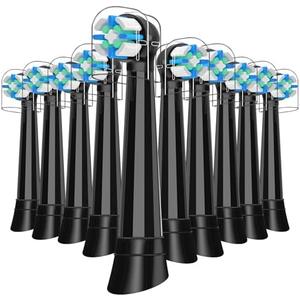 9 Pack IO Replacement Heads Compatible with Oral B IO 2/3/4/5/6/7/8/9/10/Deep Clean Series Electric Toothbrush, Brush Heads Refill Compatible with Oral B IO for Teeth and Gums Care (Black)