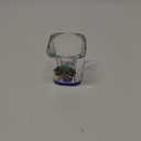 R and R Imports Cozumel Mexico Souvenir 2.5 Ounce Shot Glass Square Blue Base A