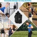 icolor Magnetic Gym Bag Water Bottle Carrier Holder with Phone Pockets & Shoulder Strap,Gym Magnetic Bag 5 Built-in Magnets Gym Accessories Organizer Sling Bottle Bag Pouch Sleeve