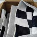 Terrug Black and White Checkered Rug for Living Room,6x9 Area Rugs Washable with Non Slip for Bedroom, Soft Low Pile Stain Resistance Retro Carpet for Dorm Kids Room