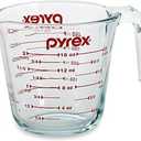 Pyrex Prepware 6001075 Measuring Cup, Red Graphics, Clear