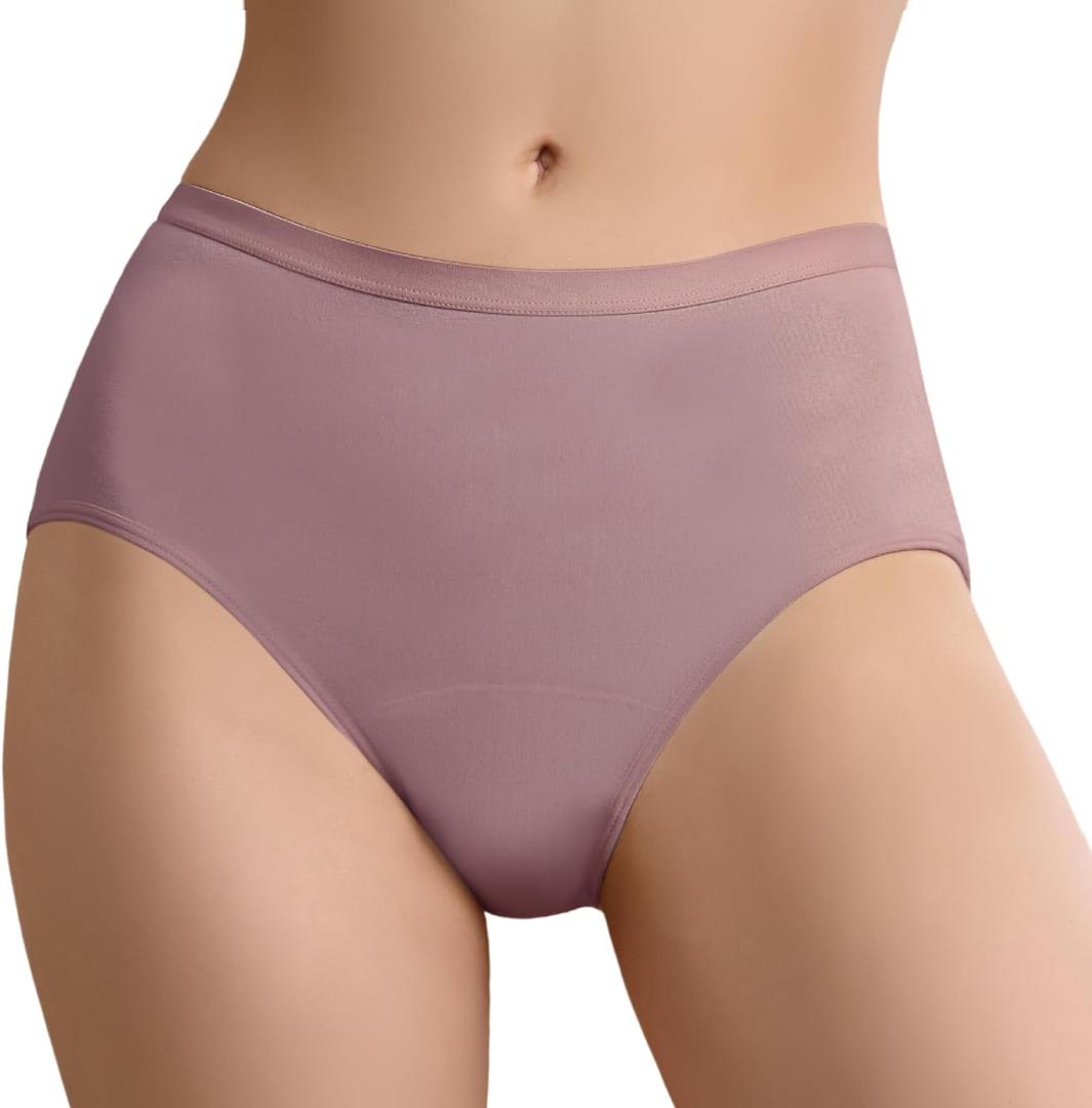Absorbent Incontinence Underwear for Women Washable Urinary Leak Proof Brief Cotton 56 ML for Maternity Postpartum (Cherry L)