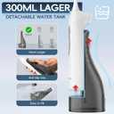Mornwell Water Flosser Cordless, Water Flossers for Teeth - 300ML Tank and 4 Jet Tips, 3 Modes Portable Dental Oral Irrigator, Braces Care, Rechargeable Waterproof Portable Water Flosser (White)