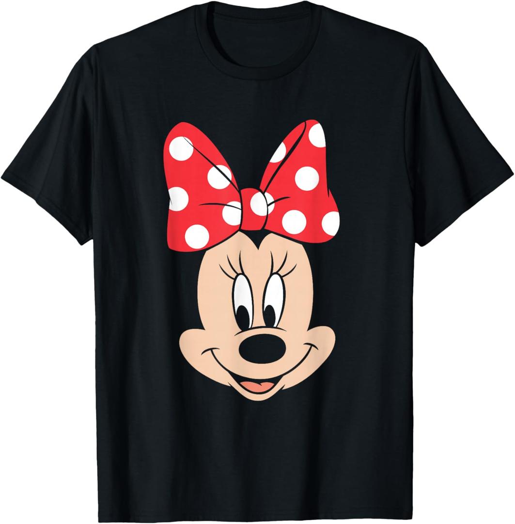 Disney Minnie Mouse Polka Dot Bow Big Face T-Shirt