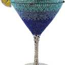 Women Goblet Rhinestone Evening Bag Cocktail Cup Diamond Clutch Funny Crystal Prom Handbag Wedding Purse for Party | Women, Goblet, Rhinestone, Cocktail Cup, Diamond, Funny (Blue)